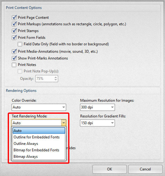 How to get pdf file to print larger vsevista